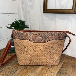 🤎NATURAL CORK – Patterned Cork Crossbody Bag
